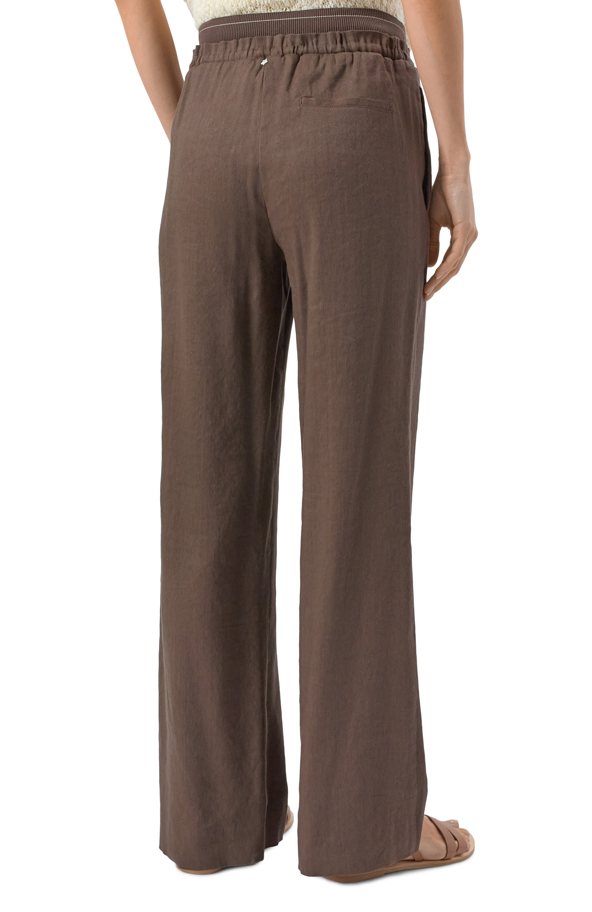 Брюки изо льна и вискозы LORENA ANTONIAZZI, арт. P2550PA81B/3347, фото 4