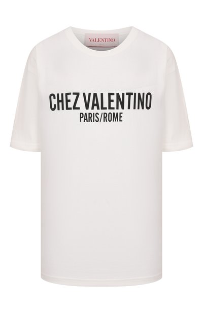 Женская хлопковая футболка VALENTINO, арт. 6B3MG24Q/95W
