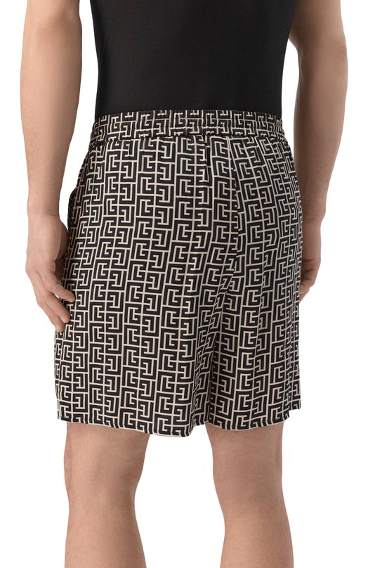 Шорты из вискозы Balmain GH1PA172/VI36 Чёрно-белый  GH1PA172/VI36 Фото 4