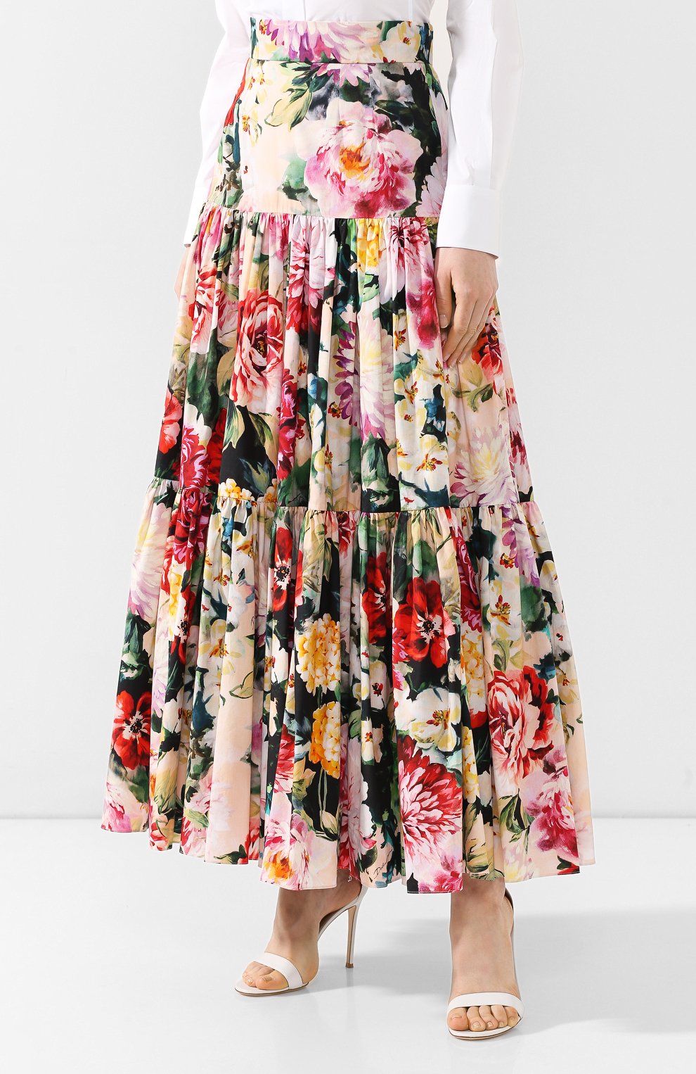 Хлопковая юбка DOLCE & GABBANA разноцветного цвета по цене 156500 руб., арт. F4A8QT/HS5CY, фото 3 Хлопковая юбка DOLCE & GABBANA, арт. F4A8QT/HS5CY, фото 3
