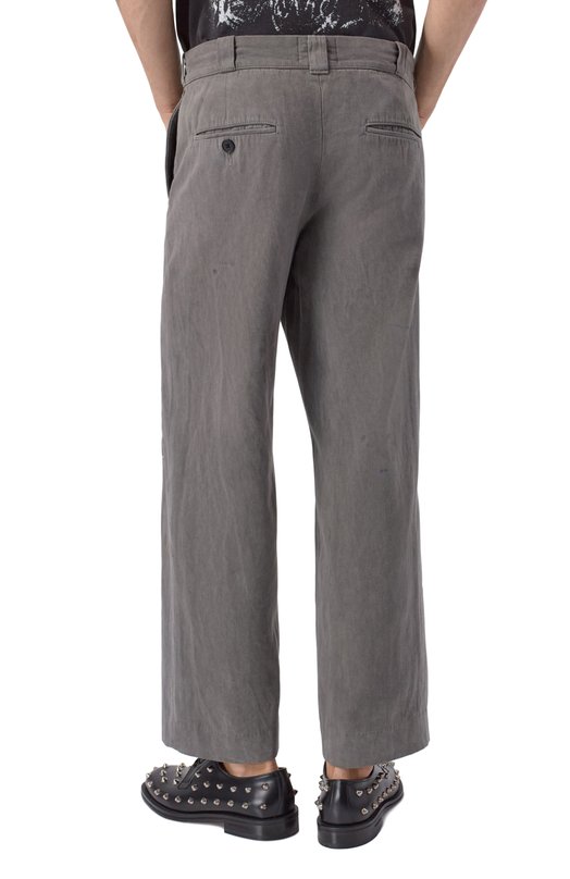 Брюки из хлопка и льна Enfants Riches Deprimes 060-291 Серый  060-291 Фото 4