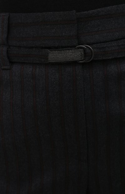 Шерстяные брюки BRUNELLO CUCINELLI коричневого цвета по цене 154000 руб., арт. MB580P7497, фото 5 Шерстяные брюки BRUNELLO CUCINELLI, арт. MB580P7497, фото 5