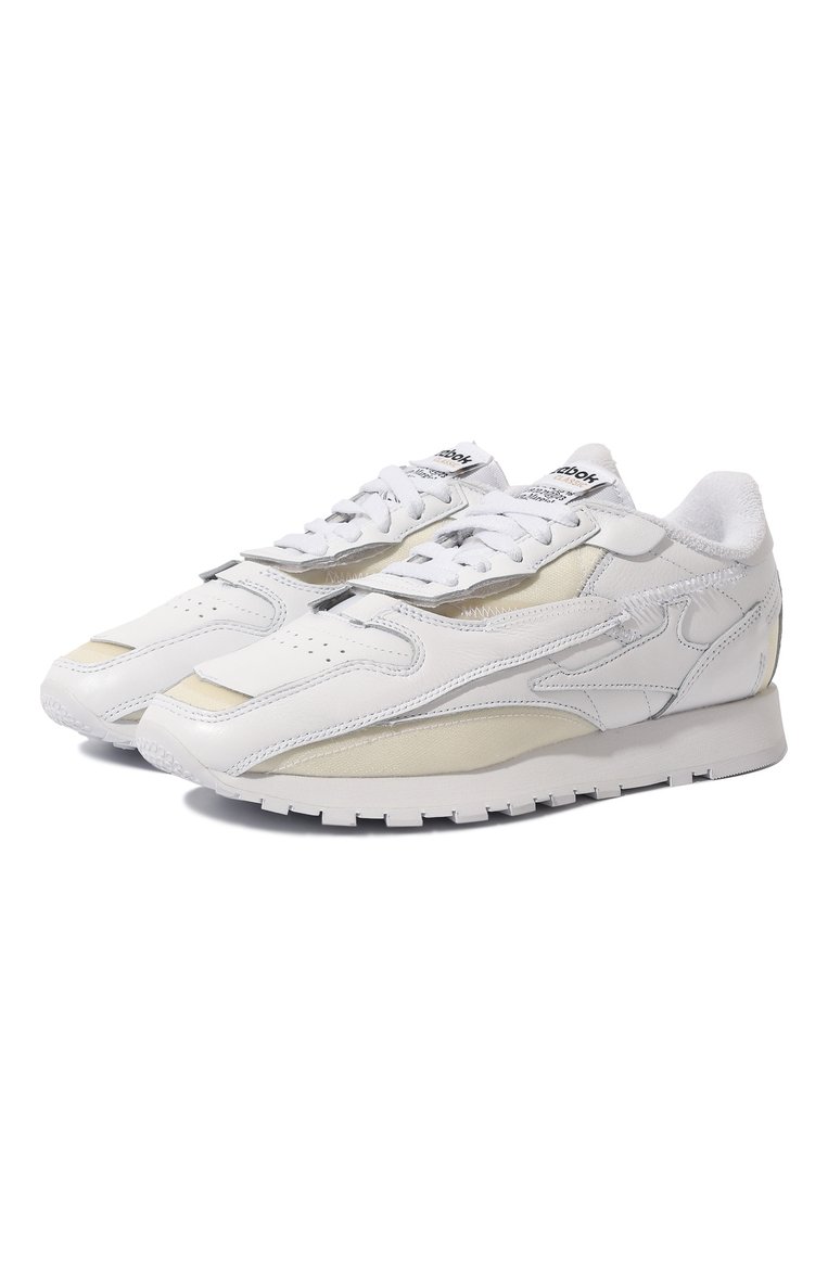 Женские бежевые кожаные кроссовки maison margiela x reebok MAISON ...