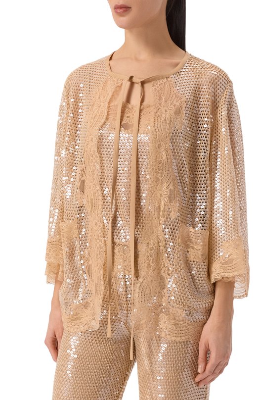 Комплект из жакета и топа Elie Saab TW009NR26/TUL03 Бежевый  TW009NR26/TUL03 Фото 3