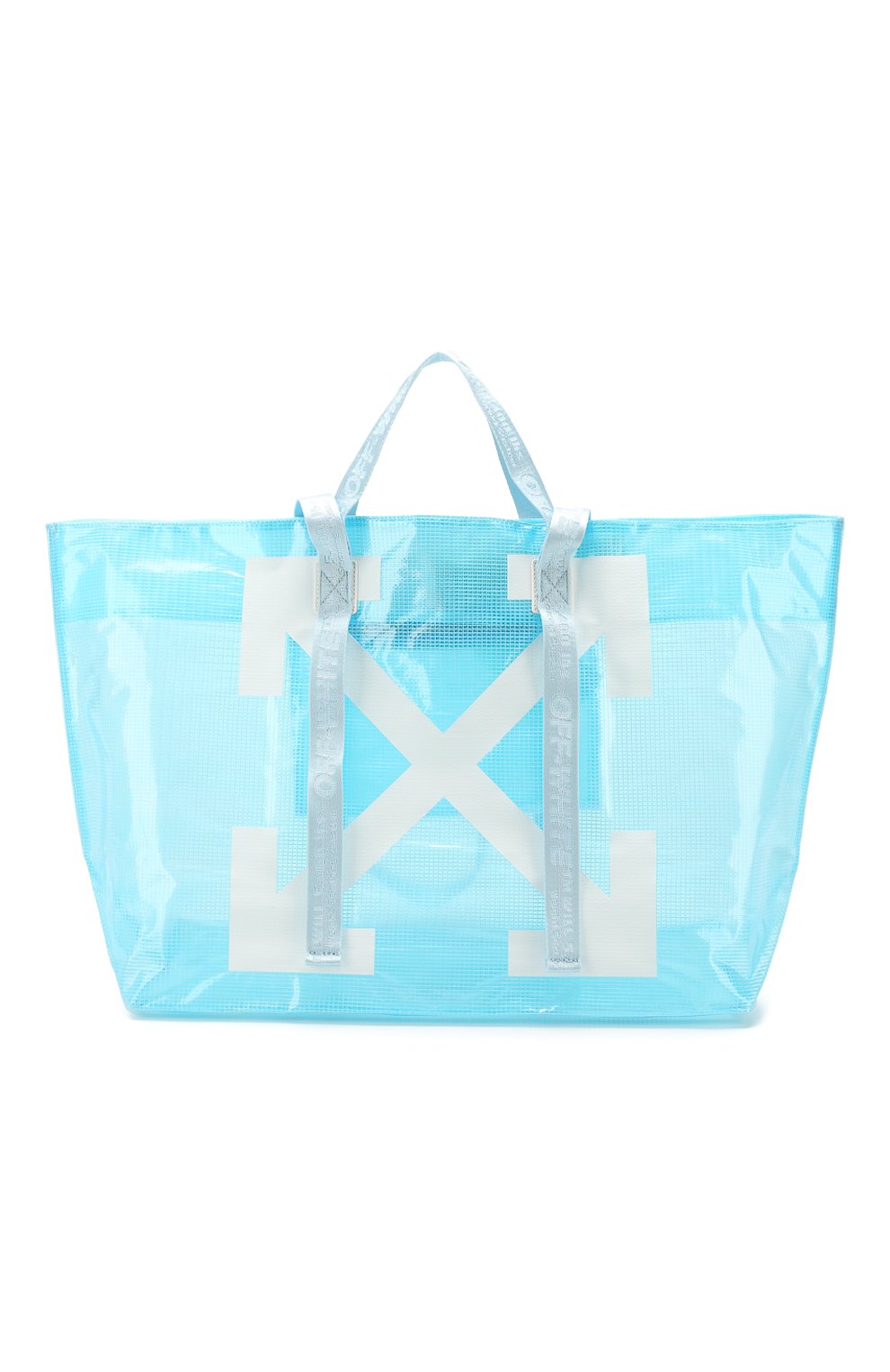 Сумка-тоут OFF-WHITE голубого цвета по цене 29500 руб., арт. 0WNA094R20H07071B301, фото 1 Сумка-тоут OFF-WHITE, арт. 0WNA094R20H07071B301, фото 1