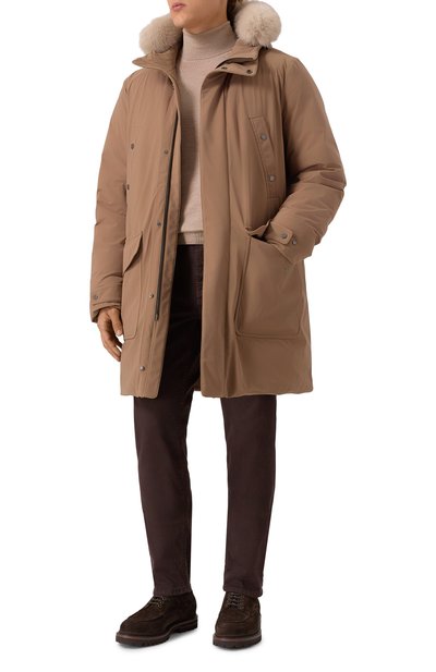 Мужская парка с отделкой из лисицы STEFANO RICCI, арт. M6J5400061/PA003R