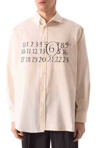 Хлопковая рубашка MM6, арт. SH0DT0025/MTN041, фото 3