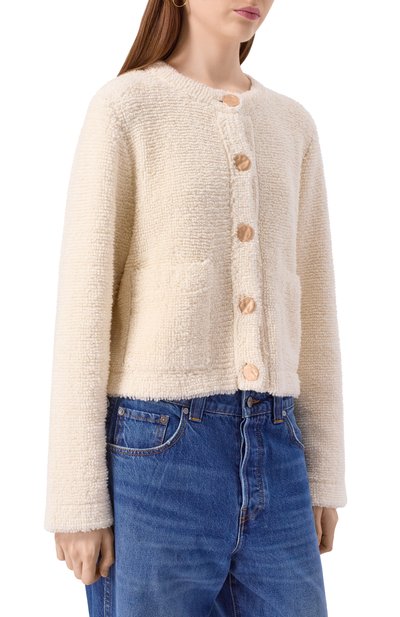 Кардиган из хлопка и кашемира FTC кремового цвета по цене 65000 руб., арт. 10004-0240, фото 3 Кардиган из хлопка и кашемира FTC, арт. 10004-0240, фото 3