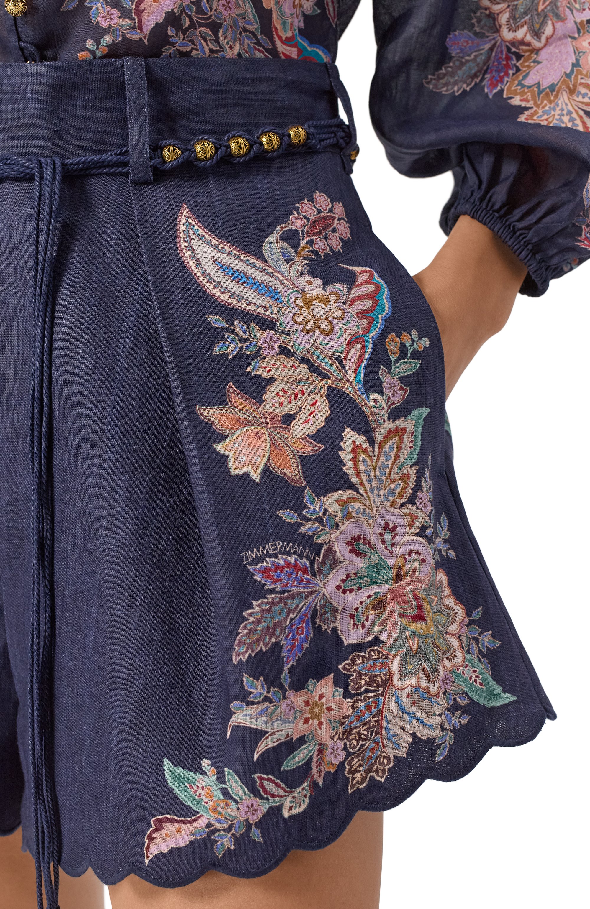 Льняные шорты ZIMMERMANN, арт. 4558ASS251, фото 5