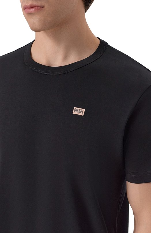 Хлопковая футболка Diesel A14819/0PJBG Чёрный  A14819/0PJBG Фото 5