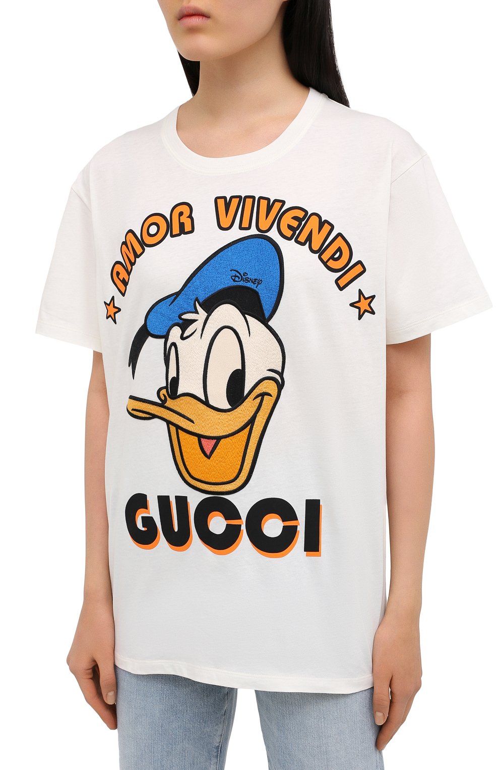Хлопковая футболка disney x gucci GUCCI, арт. 615044/XJDBJ, фото 3