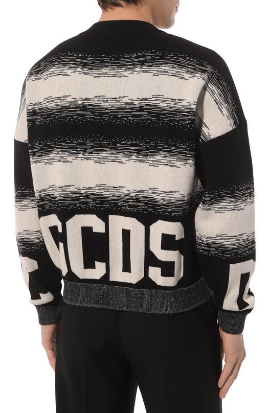 Хлопковый джемпер GCDS Чёрный, фото 4