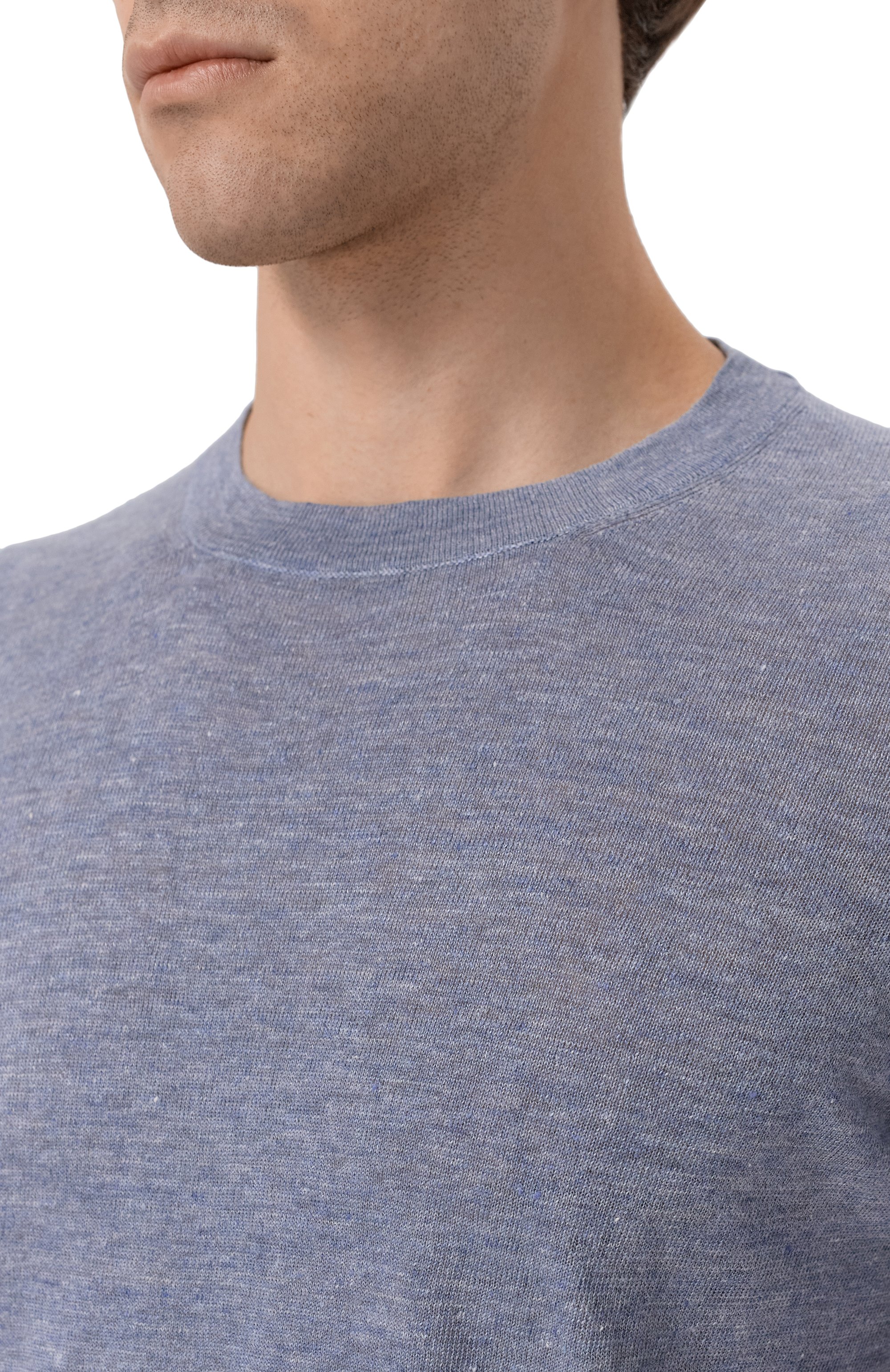 Футболка изо льна и хлопка BRUNELLO CUCINELLI, арт. M2L00340, фото 5