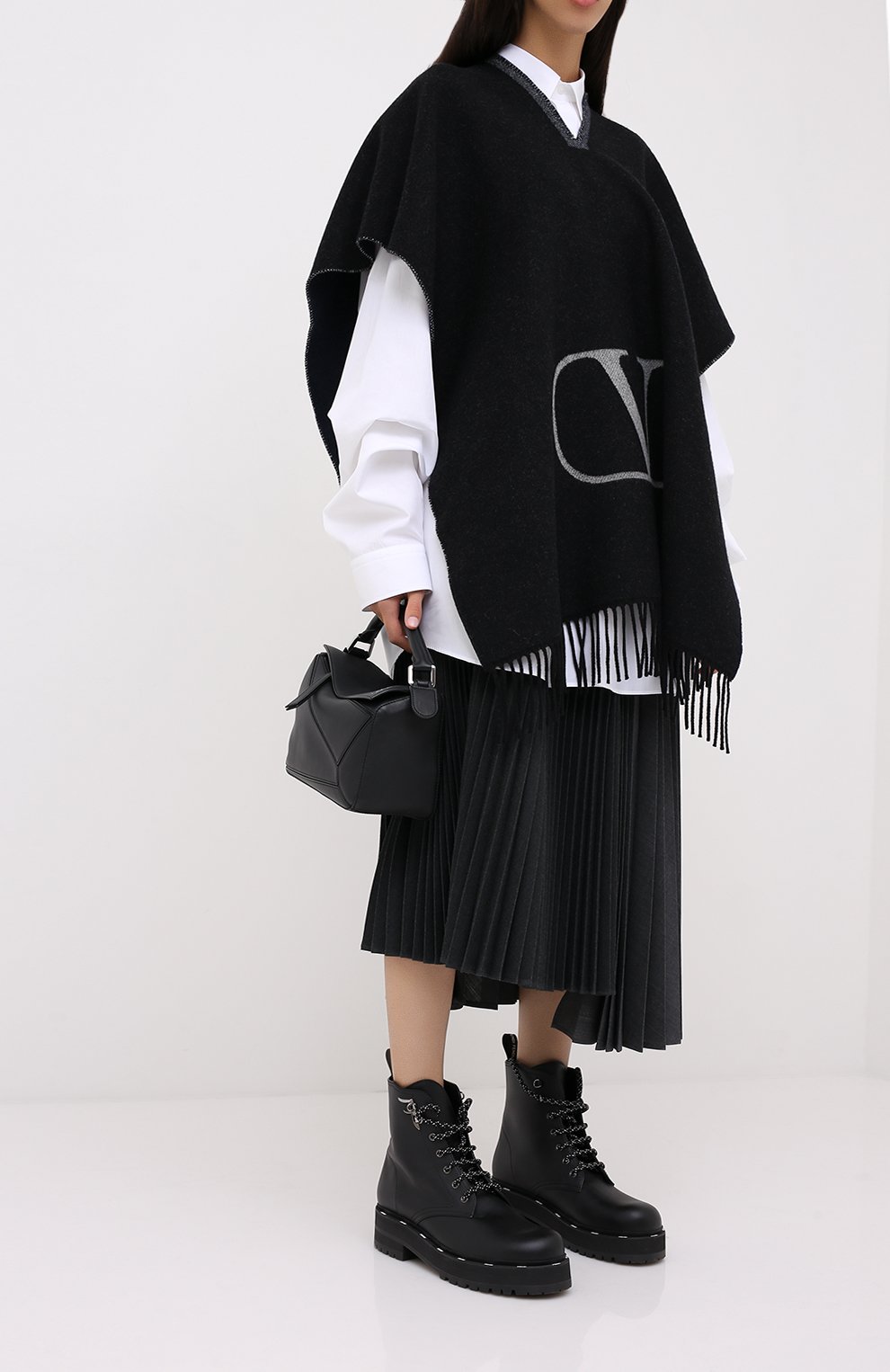 Пончо из кашемира и шерсти VALENTINO, арт. UW2EA018/LWP, фото 2