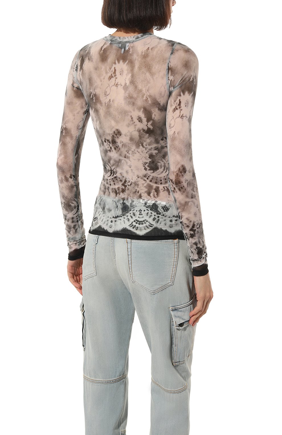 Топ MSGM черно-белого цвета по цене 23300 руб., арт. 3442MDM10/237352, фото 4 Топ MSGM, арт. 3442MDM10/237352, фото 4