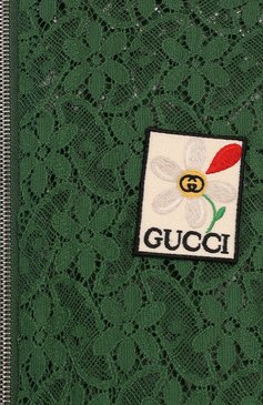 Детский хлопковый кардиган GUCCI зеленого цвета, арт. 595406/ZADK1 | Фото 3 (Рукава: Длинные; Материал сплава: Проставлено; Материал внешний: Хлопок; Девочки Кросс-КТ: Кардиган-одежда; Драгоценные камни: Проставлено; Ростовка одежда: 10 - 11 лет | 140 - 146см, 12 лет | 152 см, 4 года | 104 см, 5 лет | 110 см, 6 лет | 116 см, 8 лет | 128 см)