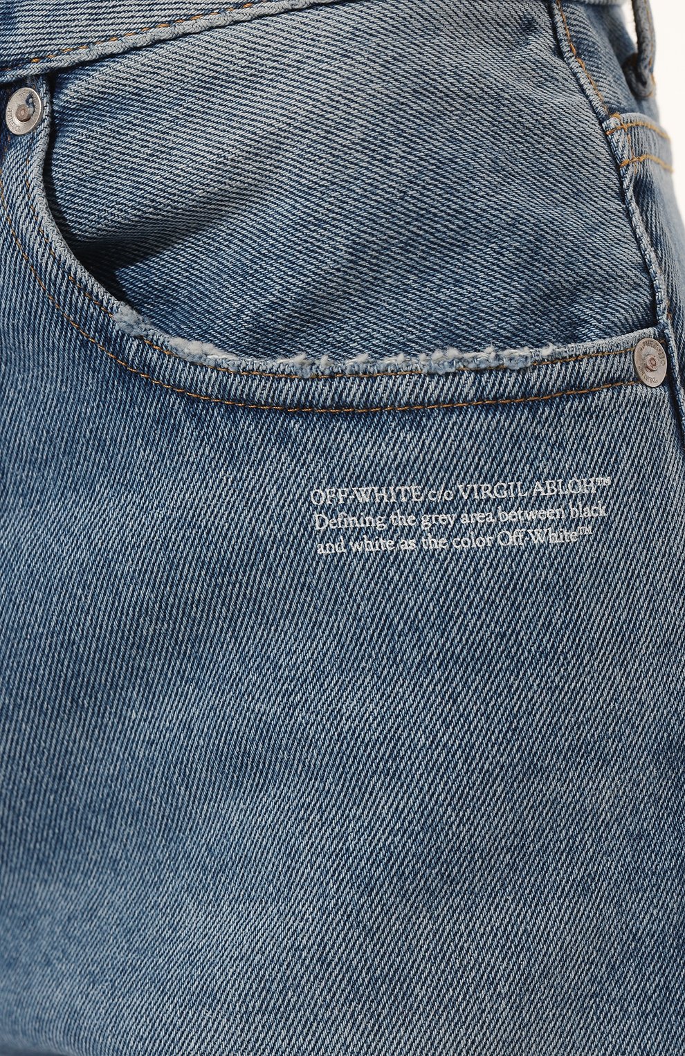 Джинсы OFF-WHITE синего цвета по цене 59550 руб., арт. OWYA032C99DEN0054501, фото 5 Джинсы OFF-WHITE, арт. OWYA032C99DEN0054501, фото 5
