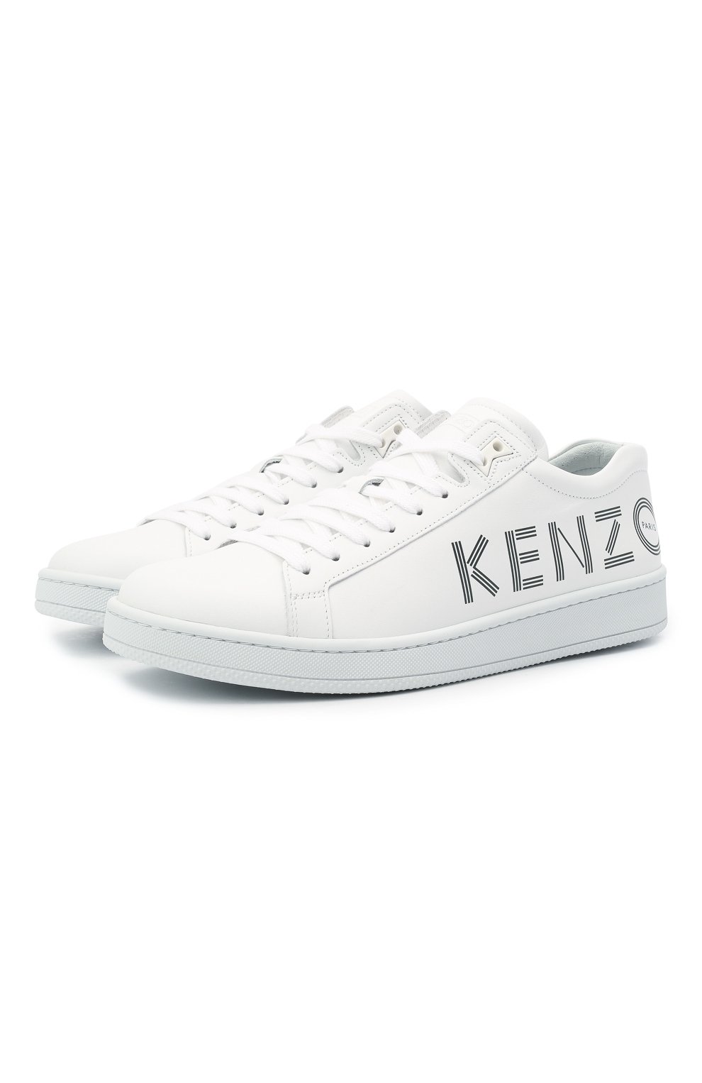 Кожаные кеды KENZO белого цвета по цене 32450 руб., арт. FB55SN129L71, фото 1 Кожаные кеды KENZO, арт. FB55SN129L71, фото 1