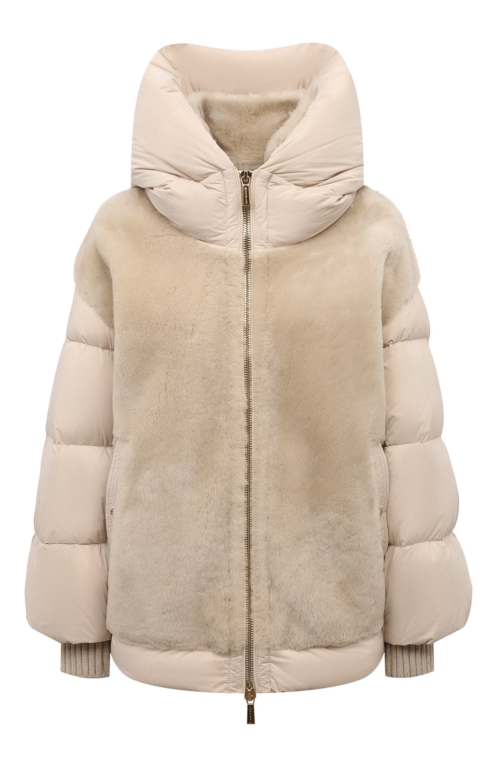 Пуховик nausica-omt MOORER кремового цвета по цене 574500 руб., арт. NAUSICA/0MT, фото 1 Пуховик nausica-omt MOORER, арт. NAUSICA/0MT, фото 1