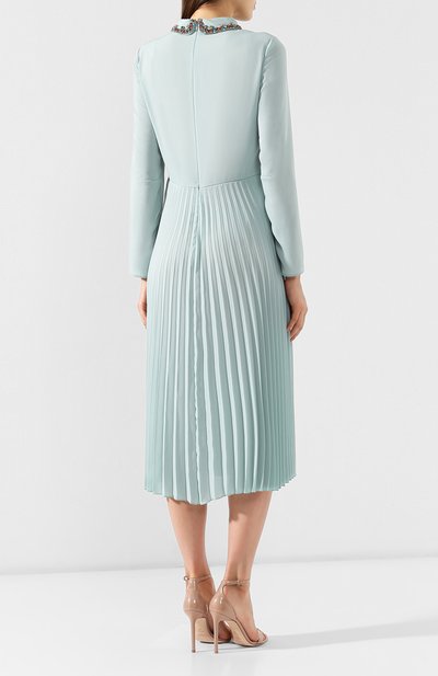 Платье-миди REDVALENTINO бирюзового цвета по цене 69550 руб., арт. SR3VAF27/49G, фото 4 Платье-миди REDVALENTINO, арт. SR3VAF27/49G, фото 4