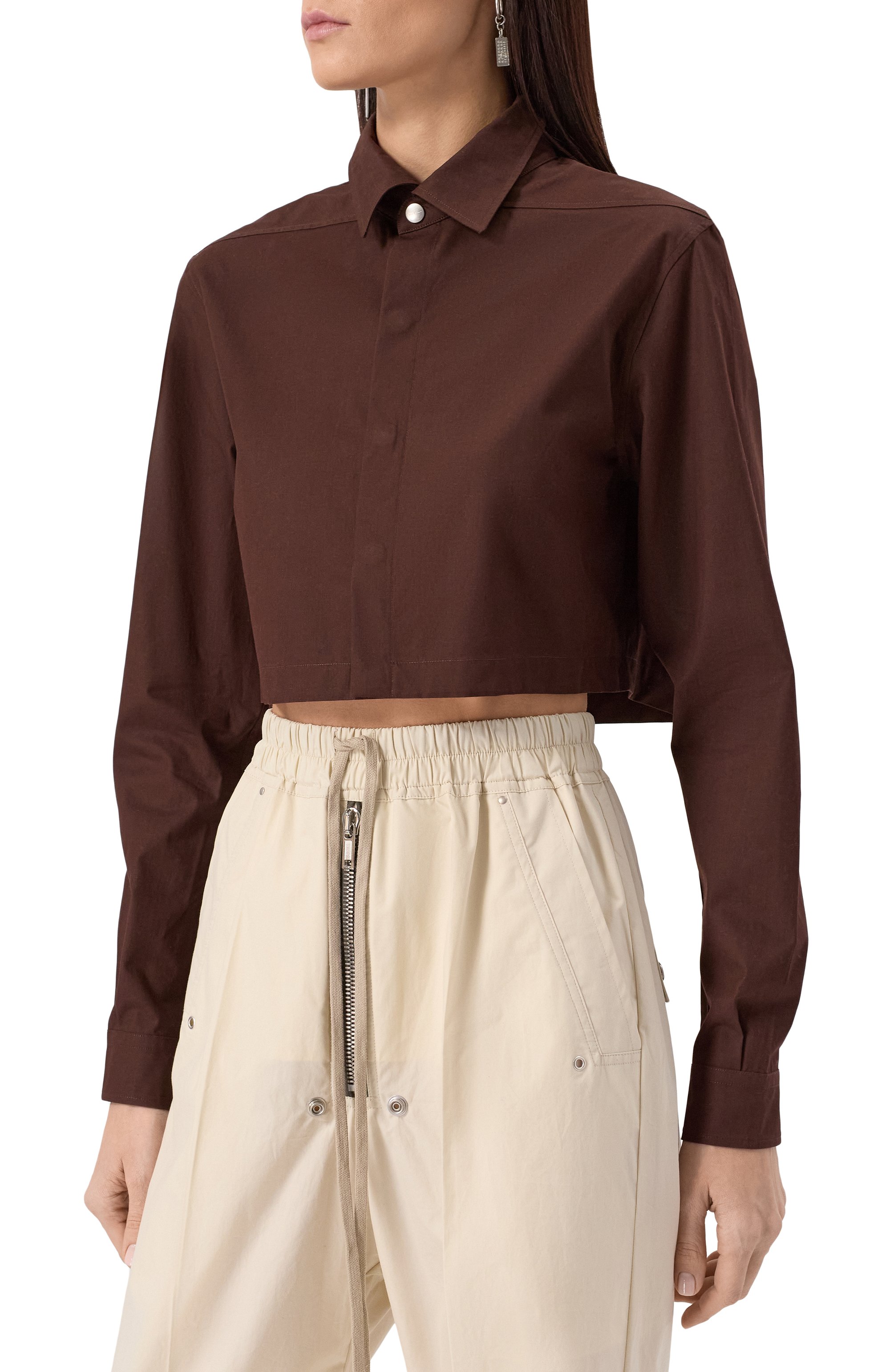 Хлопковая рубашка RICK OWENS, арт. RP01E7240/P, фото 3