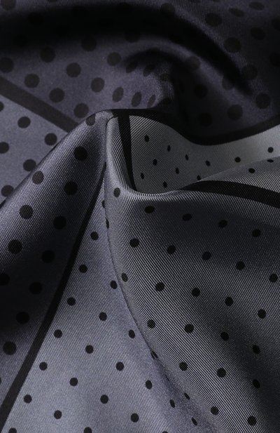 Шелковый платок с узором LANVIN серого цвета по цене 7995 руб., арт. 2368/HANDKERCHIEF, фото 2 Шелковый платок с узором LANVIN, арт. 2368/HANDKERCHIEF, фото 2