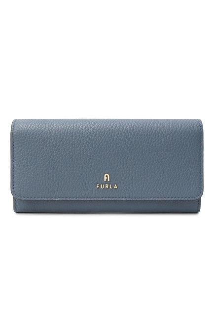 Женские кожаный кошелек FURLA тёмно-голубого цвета, арт. WP00317/HSF000 | Фото 1 (Материал сплава: Проставлено; Нос: Не проставлено; Материал: Натуральная кожа)