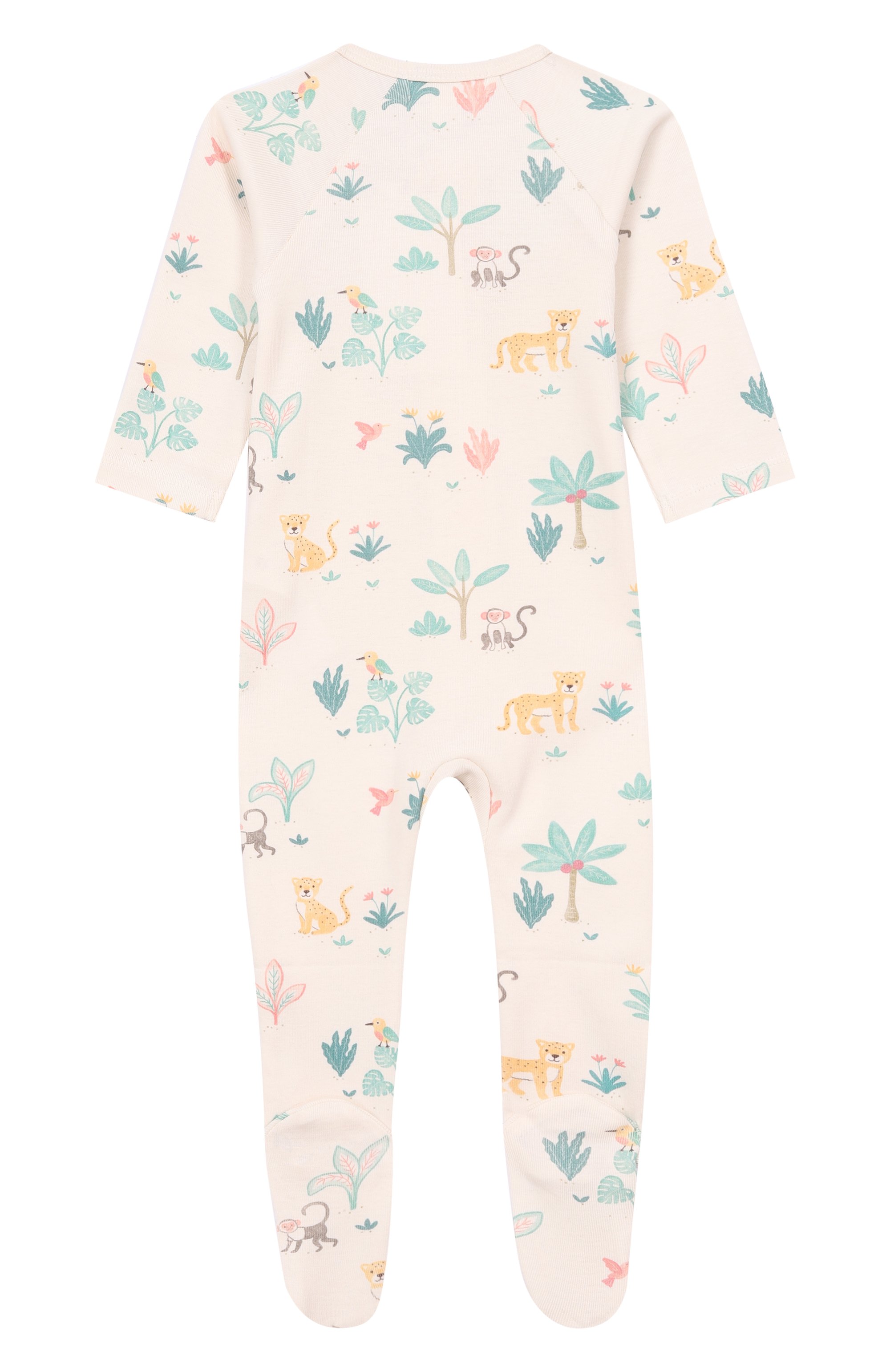 Хлопковый комбинезон BABYBU кремового цвета по цене 5650 руб., арт. PN1001S22, фото 2 Хлопковый комбинезон BABYBU, арт. PN1001S22, фото 2