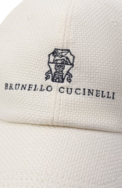 Бейсболка из шелка и льна BRUNELLO CUCINELLI, арт. MZ4039850, фото 3