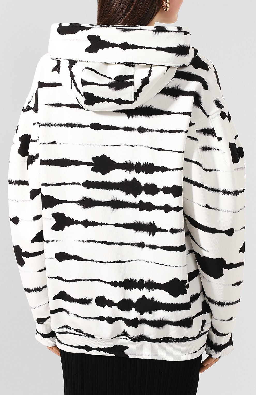 Хлопковое худи BURBERRY черно-белого цвета по цене 132000 руб., арт. 4563984, фото 4 Хлопковое худи BURBERRY, арт. 4563984, фото 4