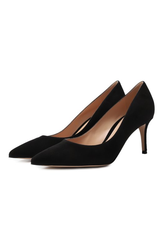 Замшевые туфли Gianvito 70 Gianvito Rossi G26770.70RIC.CAMNER0 Чёрный G26770.70RIC.CAMNER0