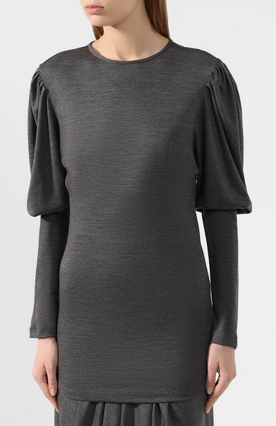 Шерстяной пуловер ISABEL MARANT серого цвета по цене 34800 руб., арт. HT1571-19H029I/DAVALLIA, фото 3 Шерстяной пуловер ISABEL MARANT, арт. HT1571-19H029I/DAVALLIA, фото 3