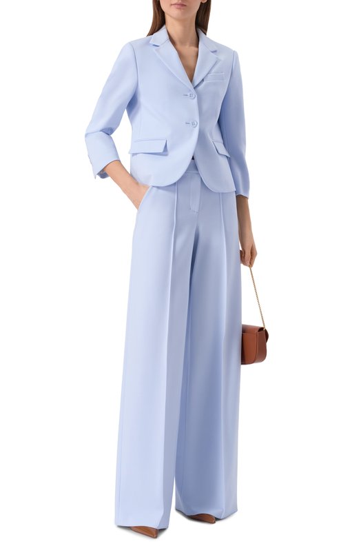 Брюки из вискозы Dorothee Schumacher 448013 Голубой  448013 Фото 2