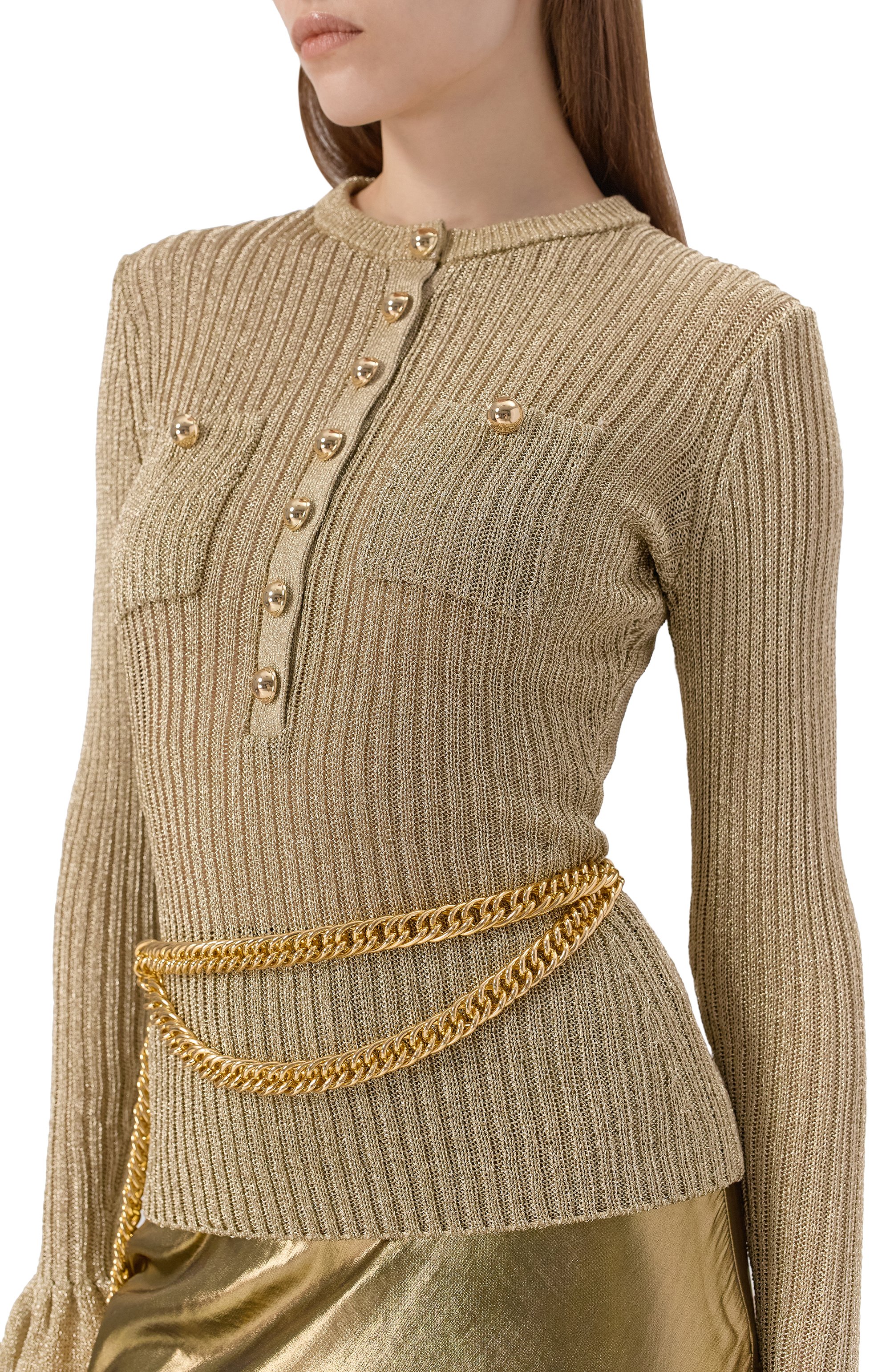 Пуловер из вискозы SELF-PORTRAIT, арт. SC25011TGD, фото 5