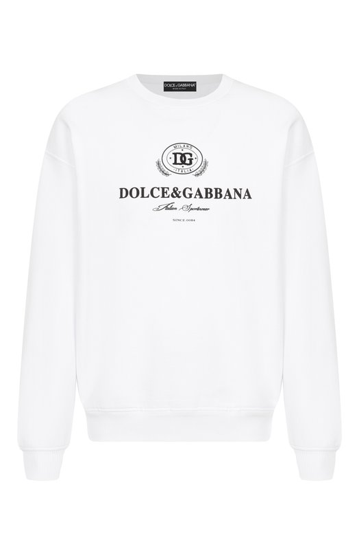 Хлопковый свитшот Dolce & Gabbana G9AHSZ/G7PBF Белый G9AHSZ/G7PBF