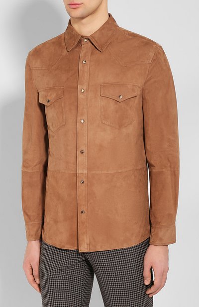 Замшевая рубашка BRUNELLO CUCINELLI, арт. MPCLB1721, фото 3