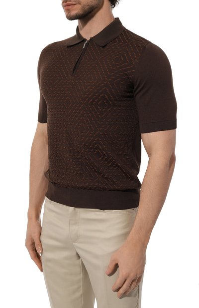 Поло из шелка и хлопка ZILLI, арт. KZP002M0145VVM000, фото 3