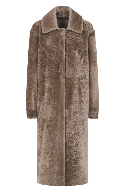 Двусторонняя дубленка из овчины manzoni24 25M1115-S23N/48-50 Бежевый 25M1115-S23N/48-50