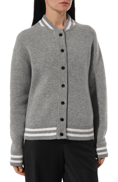 Кардиган из шерсти и кашемира ALLUDE серого цвета по цене 69950 руб., арт. 235/17710, фото 3 Кардиган из шерсти и кашемира ALLUDE, арт. 235/17710, фото 3