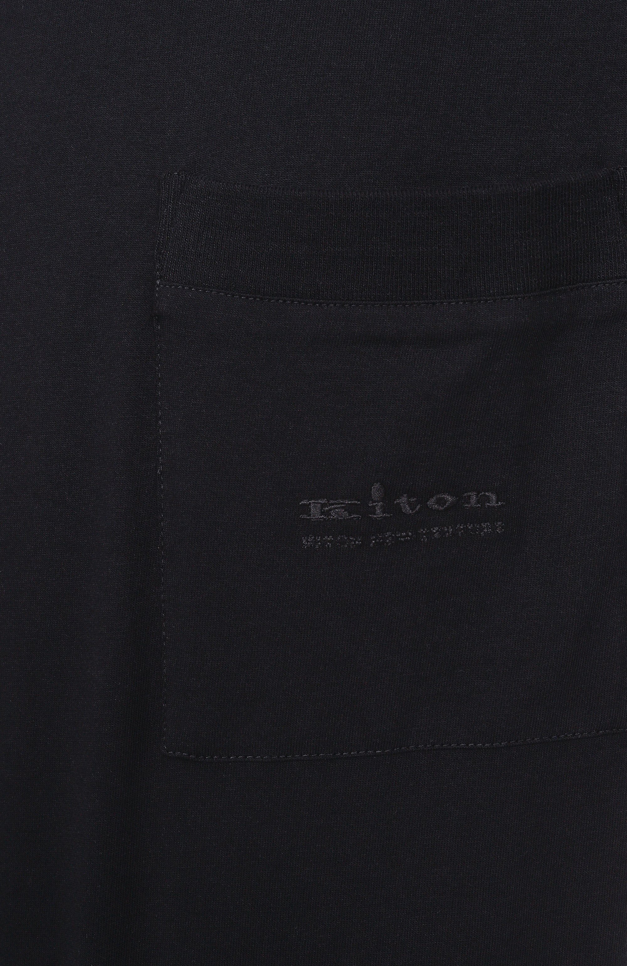 Футболка из хлопка и шелка KITON черного цвета по цене 61500 руб., арт. UMM062902, фото 6 Футболка из хлопка и шелка KITON, арт. UMM062902, фото 6