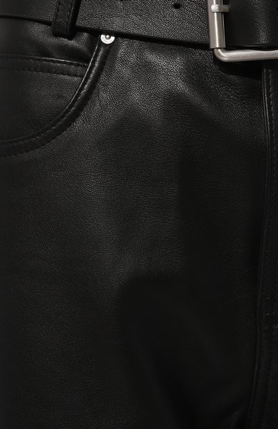 Кожаные брюки PINKO черного цвета по цене 52900 руб., арт. 103896/A21L, фото 5 Кожаные брюки PINKO, арт. 103896/A21L, фото 5