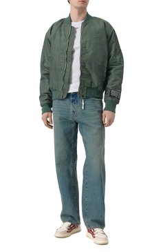 Мужские кожаные кеды varsity skel top AMIRI кремового цвета, арт. AMF0SR1077 | Фото 2 (Материал внешний: Натуральная кожа; Материал сплава: Проставлено; Драгоценные камни: Проставлено; Материал внутренний: Текстиль; Подошва: Массивная; Кросс-КТ: Низкие; Стили: Классический; Материал утеплителя: Без утеплителя)
