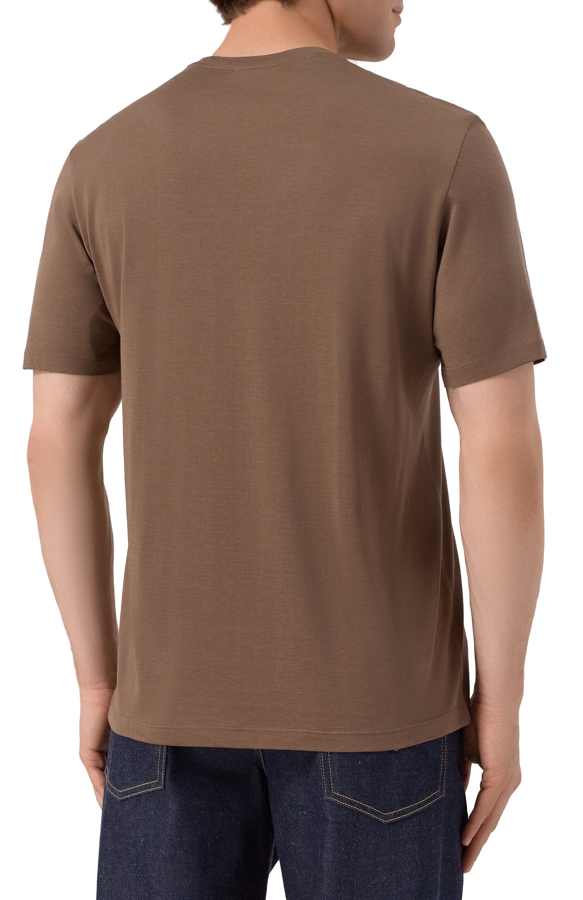 Футболка из шелка и хлопка 12 STOREEZ, арт. 132172, фото 4