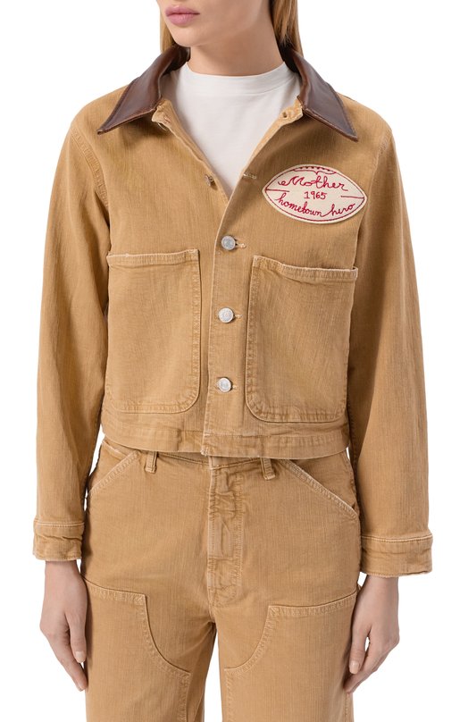 Джинсовая куртка Mother 30761-544/THE W0RKWEAR SH0RTY Бежевый  30761-544/THE W0RKWEAR SH0RTY Фото 3