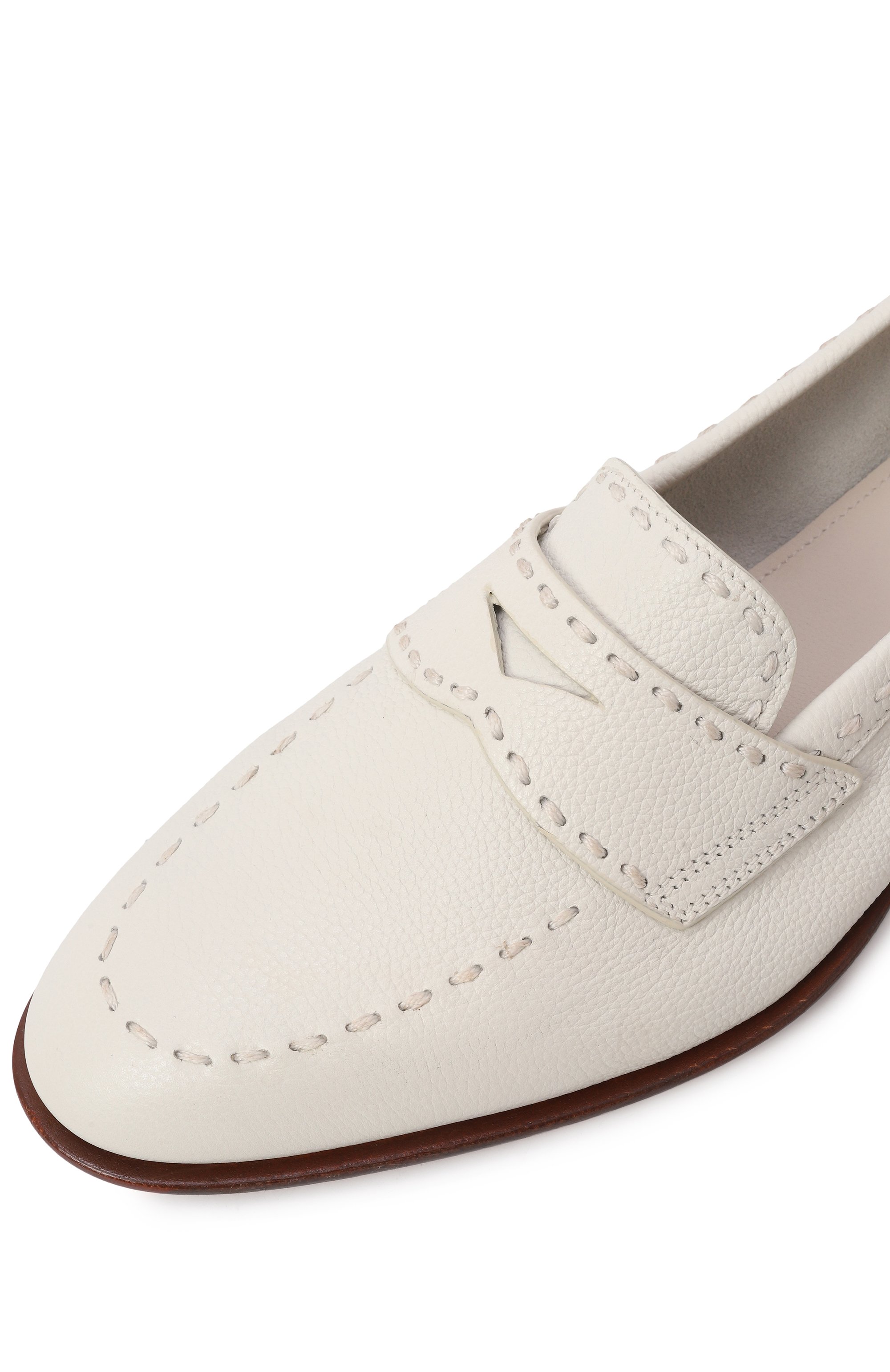 Кожаные пенни-лоферы SANTONI, арт. WUSG71437HAFSWKA, фото 7