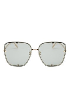 Женские солнцезащитные очки ALEXANDER MCQUEEN светло-зеленого цвета, арт. AM0364S 004 | Фото 3 (Тип очков: С/з; Региональные ограничения белый список (Axapta Mercury): Не проставлено; Нос: Не проставлено; Материал: Металл; Оптика Гендер: оптика-женское; Очки форма: Квадратные)