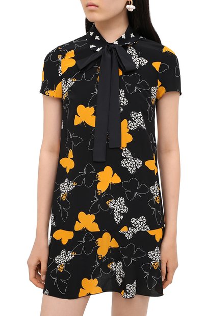 Шелковое платье REDVALENTINO разноцветного цвета по цене 79450 руб., арт. UR0VAF05/5EF, фото 3 Шелковое платье REDVALENTINO, арт. UR0VAF05/5EF, фото 3