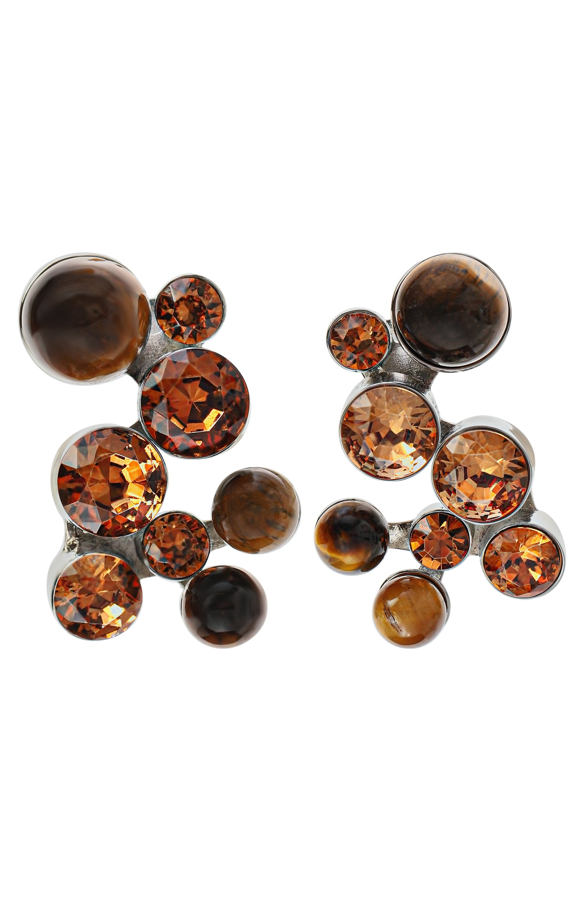 Серьги DRIES VAN NOTEN коричневого цвета по цене 59850 руб., арт. 018241-084-709, фото 1 Серьги DRIES VAN NOTEN, арт. 018241-084-709, фото 1