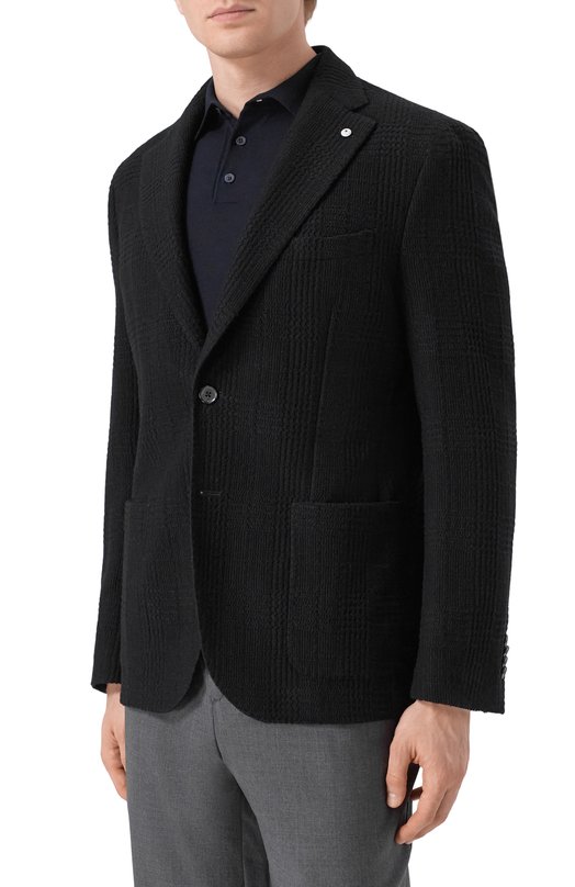 Пиджак из шерсти и вискозы L.B.M. 1911 2692/52531 Чёрный  2692/52531 Фото 3