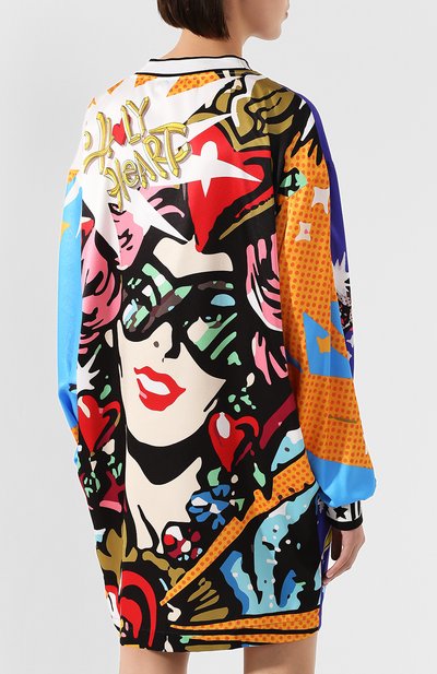 Платье с принтом DOLCE & GABBANA разноцветного цвета по цене 92650 руб., арт. F8L17T/G7R0M, фото 4 Платье с принтом DOLCE & GABBANA, арт. F8L17T/G7R0M, фото 4